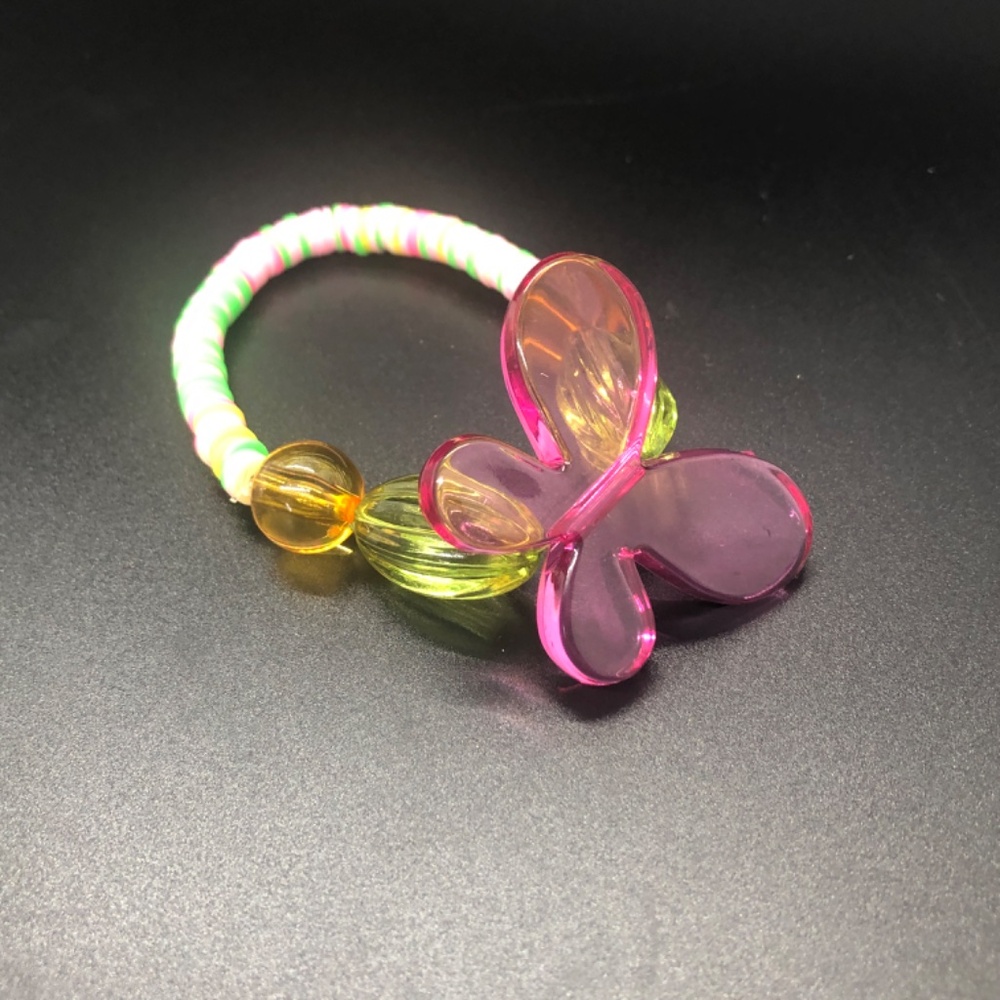 Butterfly Elastic Clay Beads Stretch Bracelet - Picture 5 of 14